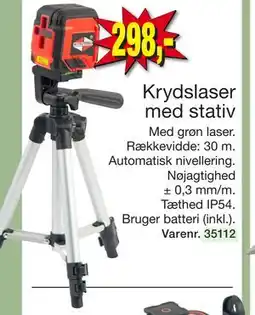 Harald Nyborg Krydslaser med stativ, DKK 298 tilbud