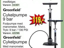 Harald Nyborg Cykelpumpe 9 bar, DKK 119 tilbud