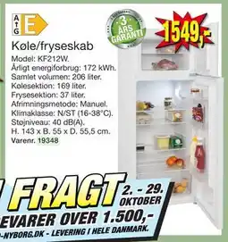 Harald Nyborg Køle/fryseskab, DKK 1549 tilbud
