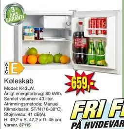 Harald Nyborg Køleskab, DKK 659 tilbud