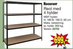 Harald Nyborg Reol med 4 hylder, DKK 699 tilbud
