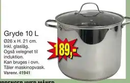 Harald Nyborg Gryde 10 L, DKK 189 tilbud