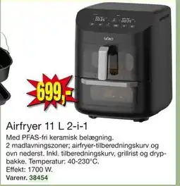 Harald Nyborg Airfryer 11 L 2-i-1, DKK 699 tilbud