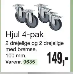 Harald Nyborg Hjul 4-pak, DKK 149 tilbud