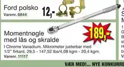 Harald Nyborg Momentnøgle med lås og skralde, DKK 189 tilbud