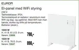 Harald Nyborg El-panel med WiFi styring tilbud