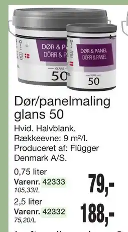 Harald Nyborg Dør/panelmaling glans 50 tilbud