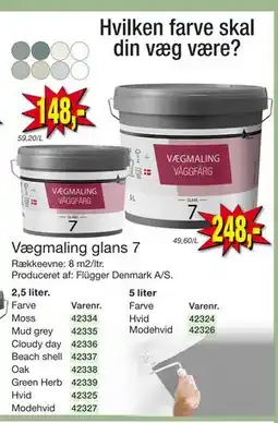 Harald Nyborg Vægmaling glans 7, DKK 148 tilbud