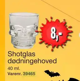 Harald Nyborg Shotglas dødningehoved, DKK 8 tilbud