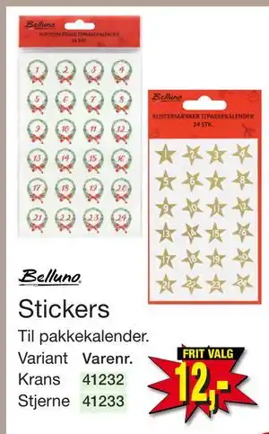 Harald Nyborg Stickers, DKK 12 tilbud