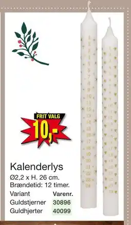 Harald Nyborg Kalenderlys, DKK 10 tilbud