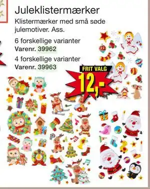 Harald Nyborg Juleklistermærker, DKK 12 tilbud