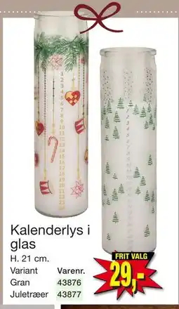 Harald Nyborg Kalenderlys i glas, DKK 29 tilbud