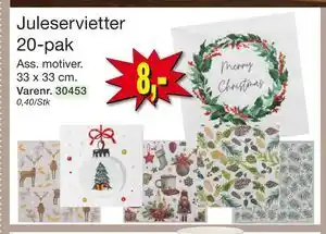Harald Nyborg Juleservietter 20-pak, DKK 8 tilbud