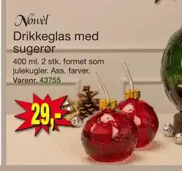 Harald Nyborg Drikkeglas med sugerør, DKK 29 tilbud