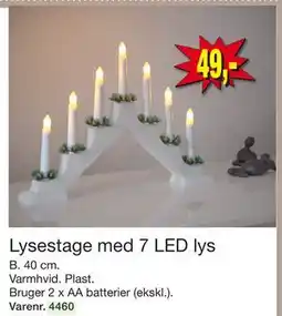 Harald Nyborg Lysestage med 7 LED lys, DKK 49 tilbud
