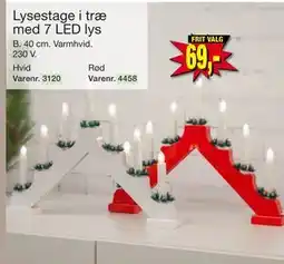 Harald Nyborg Lysestage i træ med 7 LED lys, DKK 69 tilbud