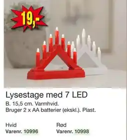 Harald Nyborg Lysestage med 7 LED, DKK 19 tilbud