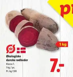 Lidl Økologiske danske rødbeder, DKK 7 tilbud