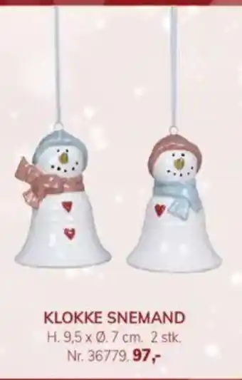 Daells Bolighus Klokke snemand tilbud