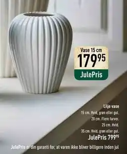 Imerco Lilje vase, DKK 179.95 tilbud