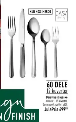 Imerco Daisy bestikæske, DKK 699.95 tilbud