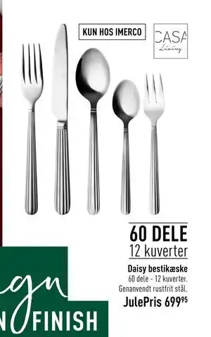 Imerco Daisy bestikæske, DKK 699.95 tilbud