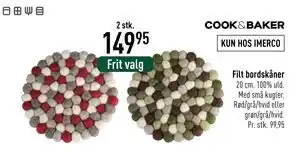 Imerco Filt bordskåner, DKK 149.95 tilbud