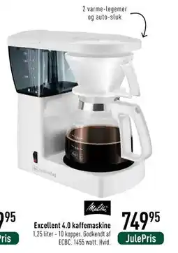 Imerco Excellent 4.0 kaffemaskine, DKK 749.95 tilbud