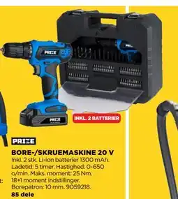 jem & fix BORE-/SKRUEMASKINE 20 V, DKK 398 tilbud