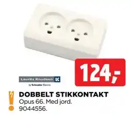 jem & fix DOBBELT STIKKONTAKT, DKK 124 tilbud