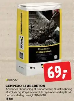 jem & fix CEMPEXO STØBEBETON, DKK 69 tilbud