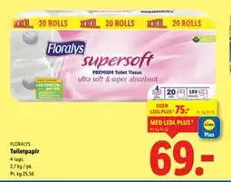 Lidl Toiletpapir, DKK 75, App-pris tilbud