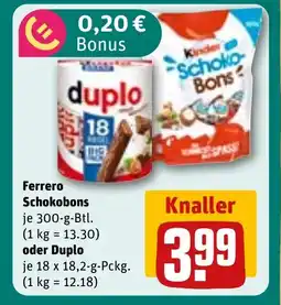 REWE DE Ferrero Schokobons oder Duplo tilbud