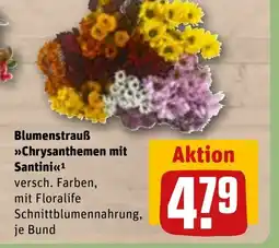 REWE DE Blumenstrauß Chrysanthemen mit Santini tilbud