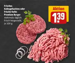 REWE DE Frisches Kalbsgehacktes oder frische Kalbs Premium Burger tilbud