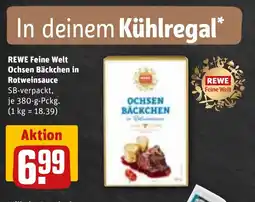 REWE DE REWE Feine Welt Ochsen Bäckchen in Rotweinsauce tilbud