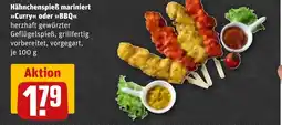 REWE DE Hähnchenspieẞ mariniert Curry oder BBQ tilbud