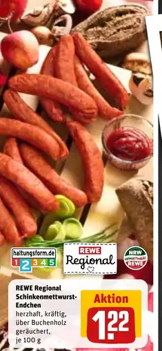 REWE DE REWE Regional Schinkenmettwurst- Endchen tilbud