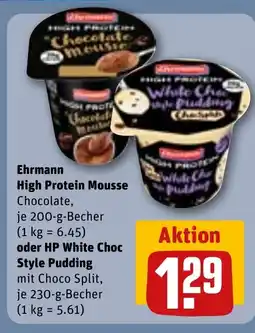 REWE DE Ehrmann High Protein Mousse oder HP White Choc Style Pudding tilbud