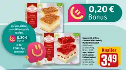 REWE DE Coppenrath & Wiese Cafeteria fein & sahnig Mandel-Bienenstich tilbud