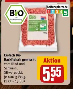 REWE DE Einfach Bio Hackfleisch gemischt tilbud