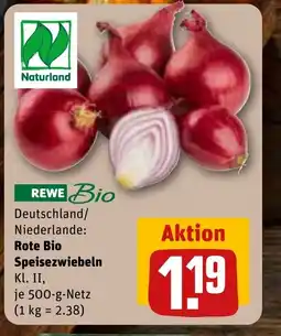 REWE DE Rote Bio Speisezwiebeln tilbud