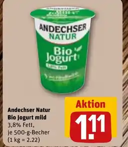 REWE DE Andechser Natur Bio Jogurt mild tilbud