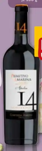 REWE DE 14 Primitivo di Marina IGT tilbud
