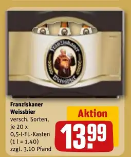 REWE DE Franziskaner Weissbier tilbud