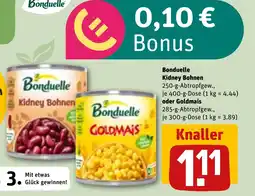 REWE DE Bonduelle Kidney Bohnen oder Goldmais tilbud