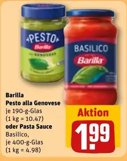 REWE DE Barilla Pesto alla Genovese oder Pasta Sauce tilbud