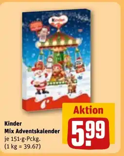 REWE DE Kinder Mix Adventskalender tilbud