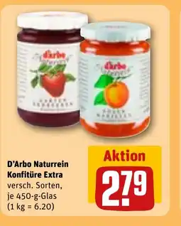 REWE DE D'Arbo Naturrein Konfitüre Extra tilbud
